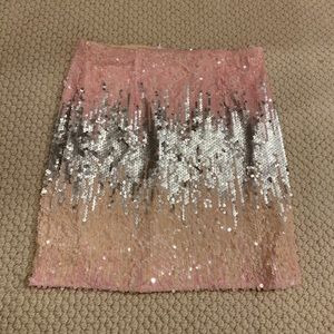 Light pink sequence skirt
